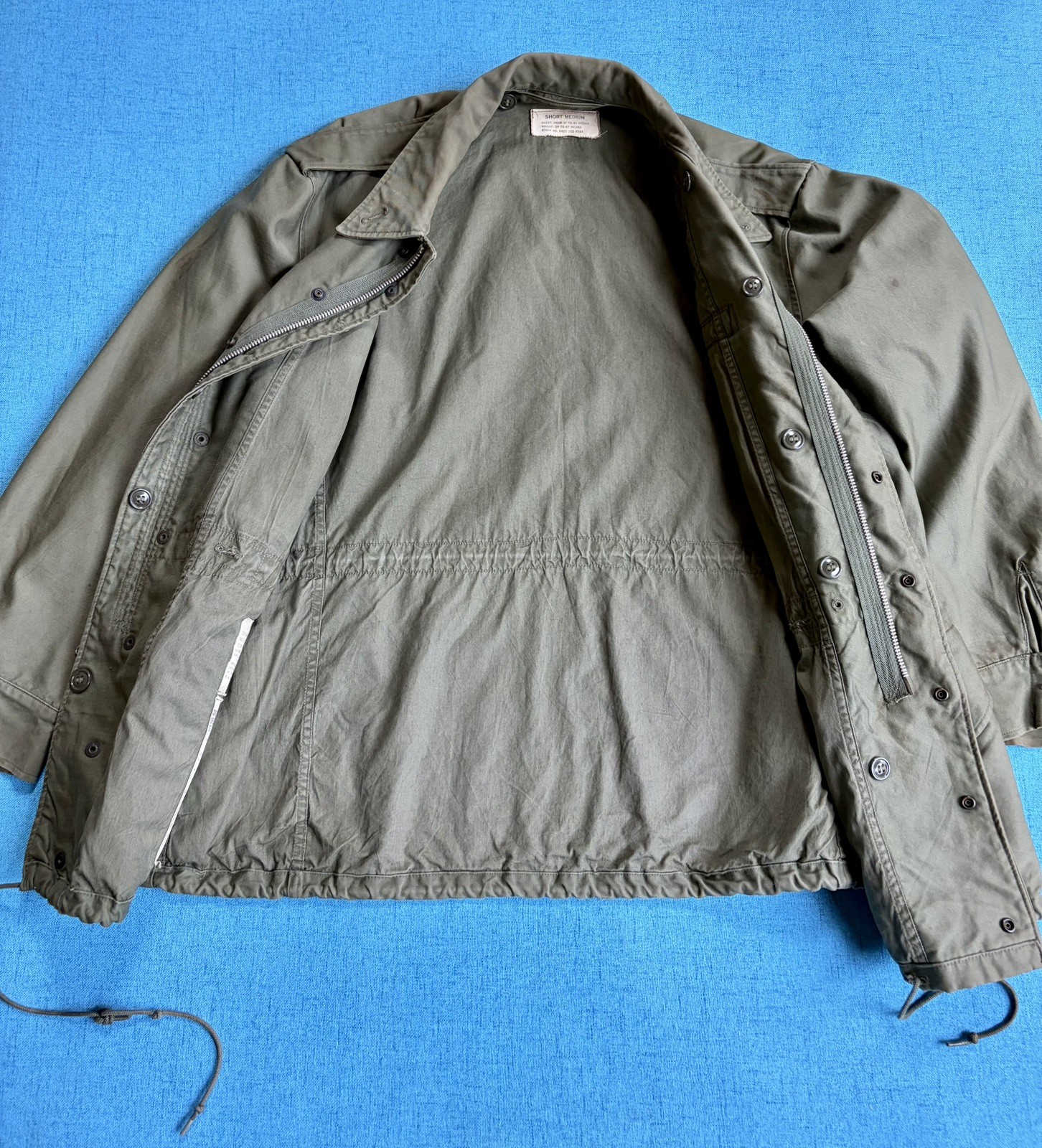 Vintage 1958 US Army M-51 Field Jacket Short Medium M1951 Korean War OG-107