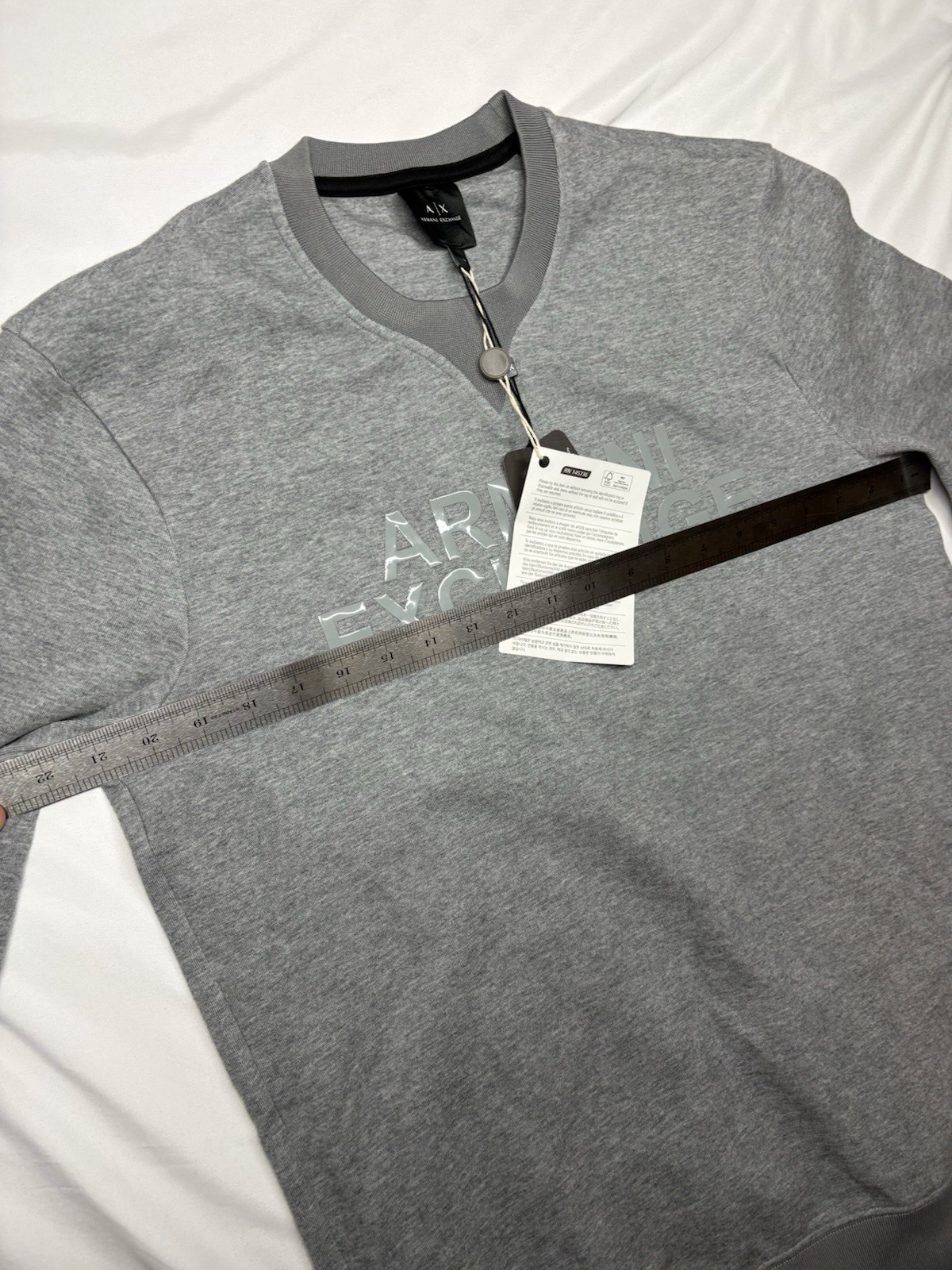 NWT Armani Exchange A|X Logo Crewneck Sweatshirt Gray Men’s Size Medium