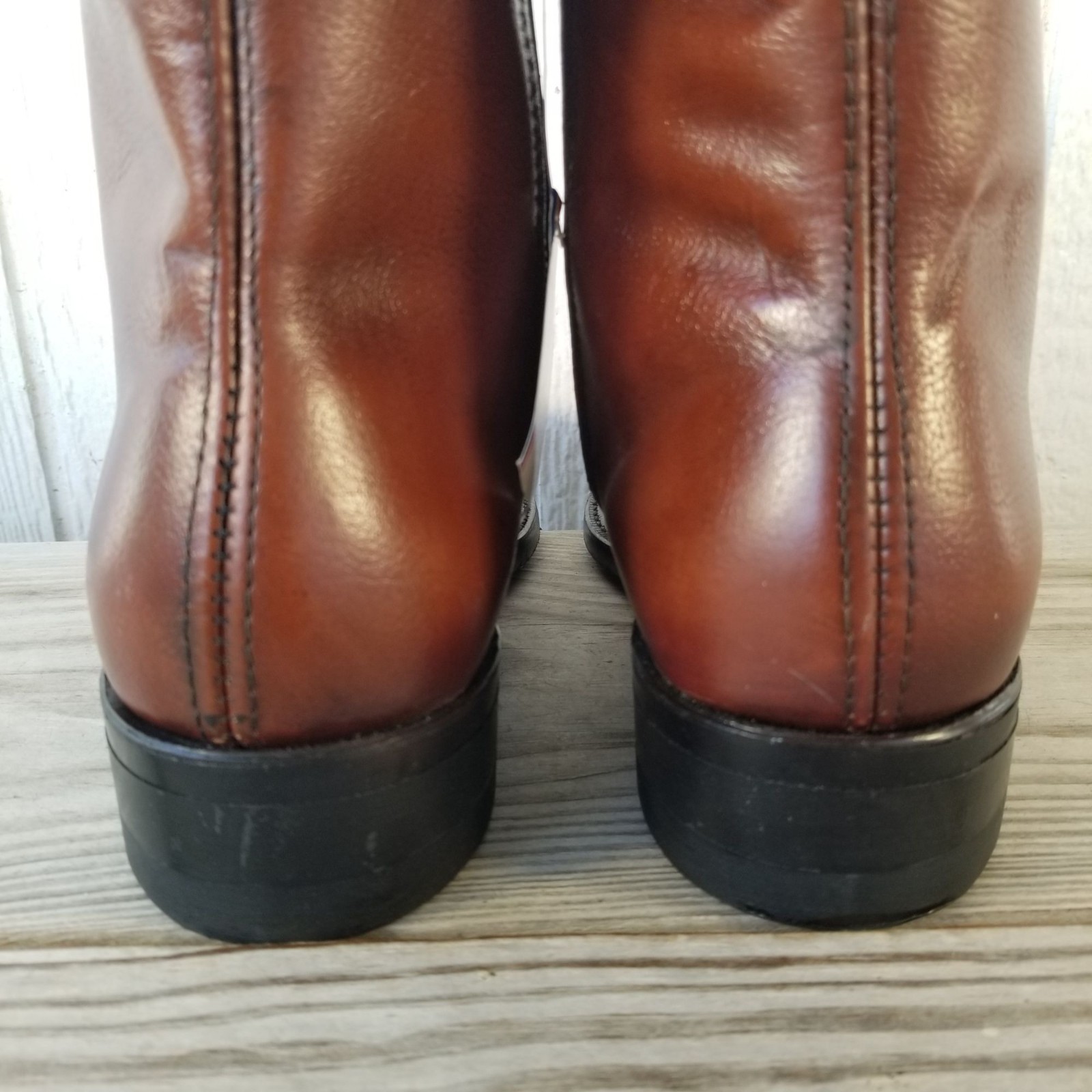 Lehigh Classic Mens Brown Leather Ankle Side Zip Boots Steel Toe 9 E 1785 USA