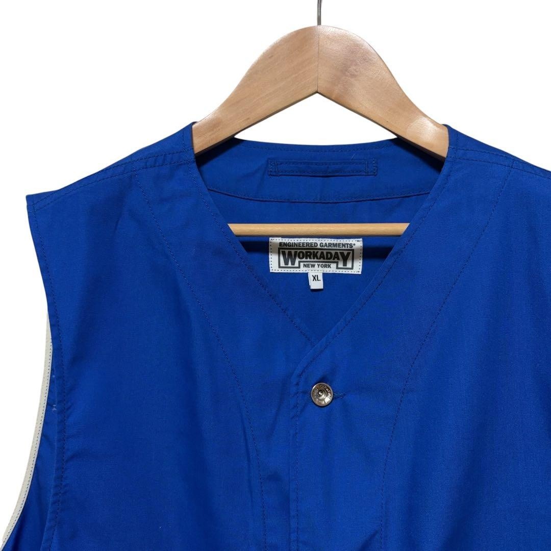 Engineered Garments Work Vest Blue XL Cotton Blend Japan Streetwear F/S
