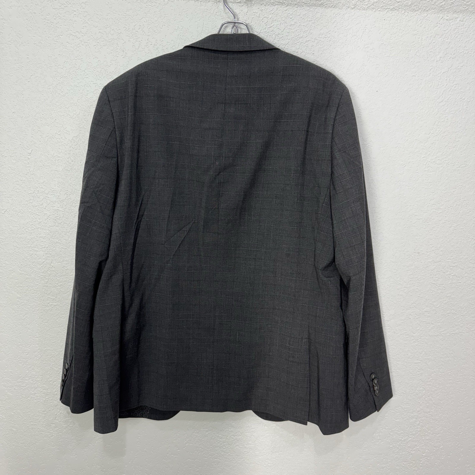 Madison Slim Fit Gray Basic Blazer Jacket For Mens Size 44R Career 2 Button Suit