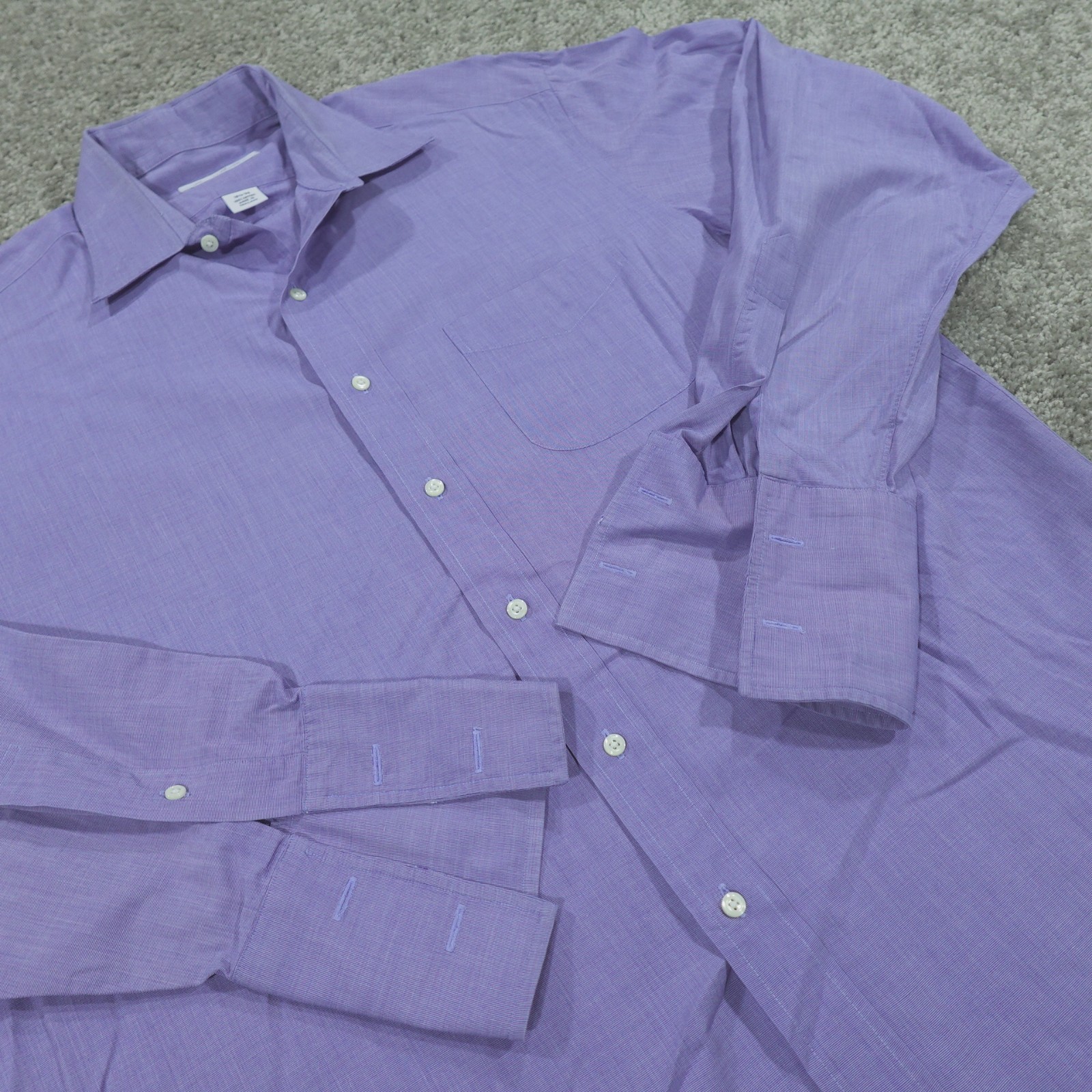 Brooks Brothers Dress Shirt Men 16.5 36 Button Up Regular Fit French Cuffed