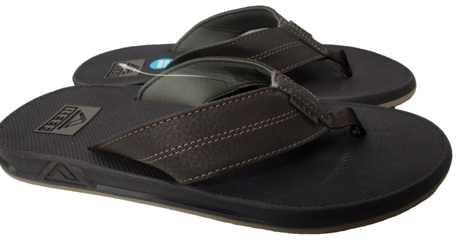 Reef Element TQT Sandals Brown Thong Flip Flop Bottle Opener Mens Sz 8