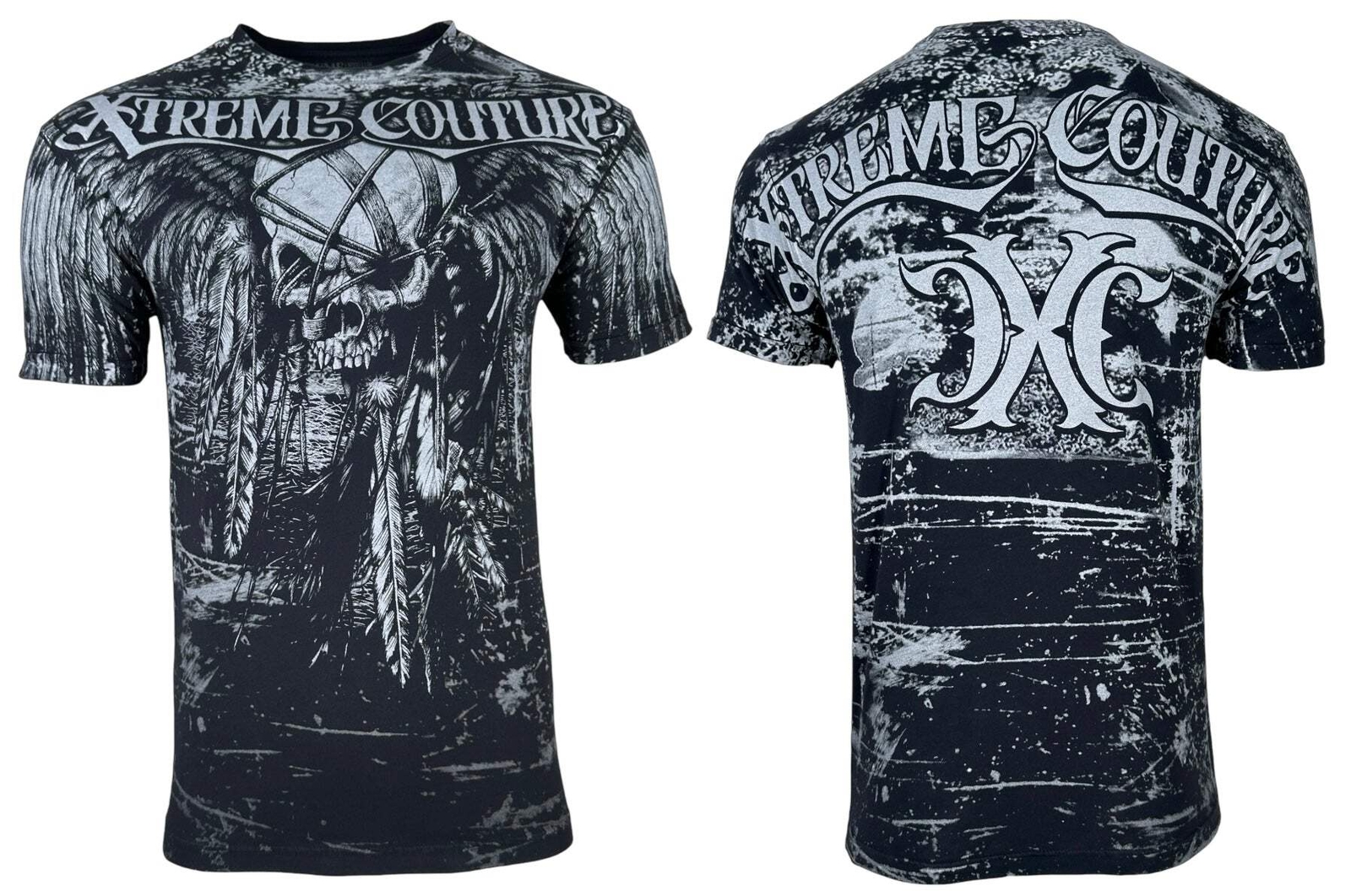 Xtreme Couture by Affliction Men’s T-Shirt Justice Cross Biker Y2K S-5XL