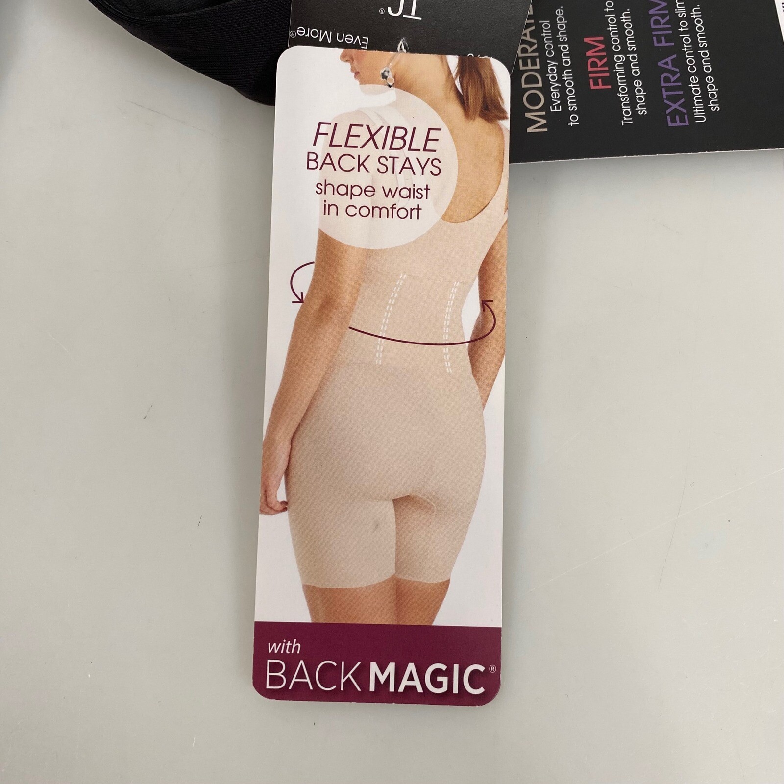 Total Comfort Womens ShapeAway Extra Firm Control Torsette Thigh Shapewear S NWT