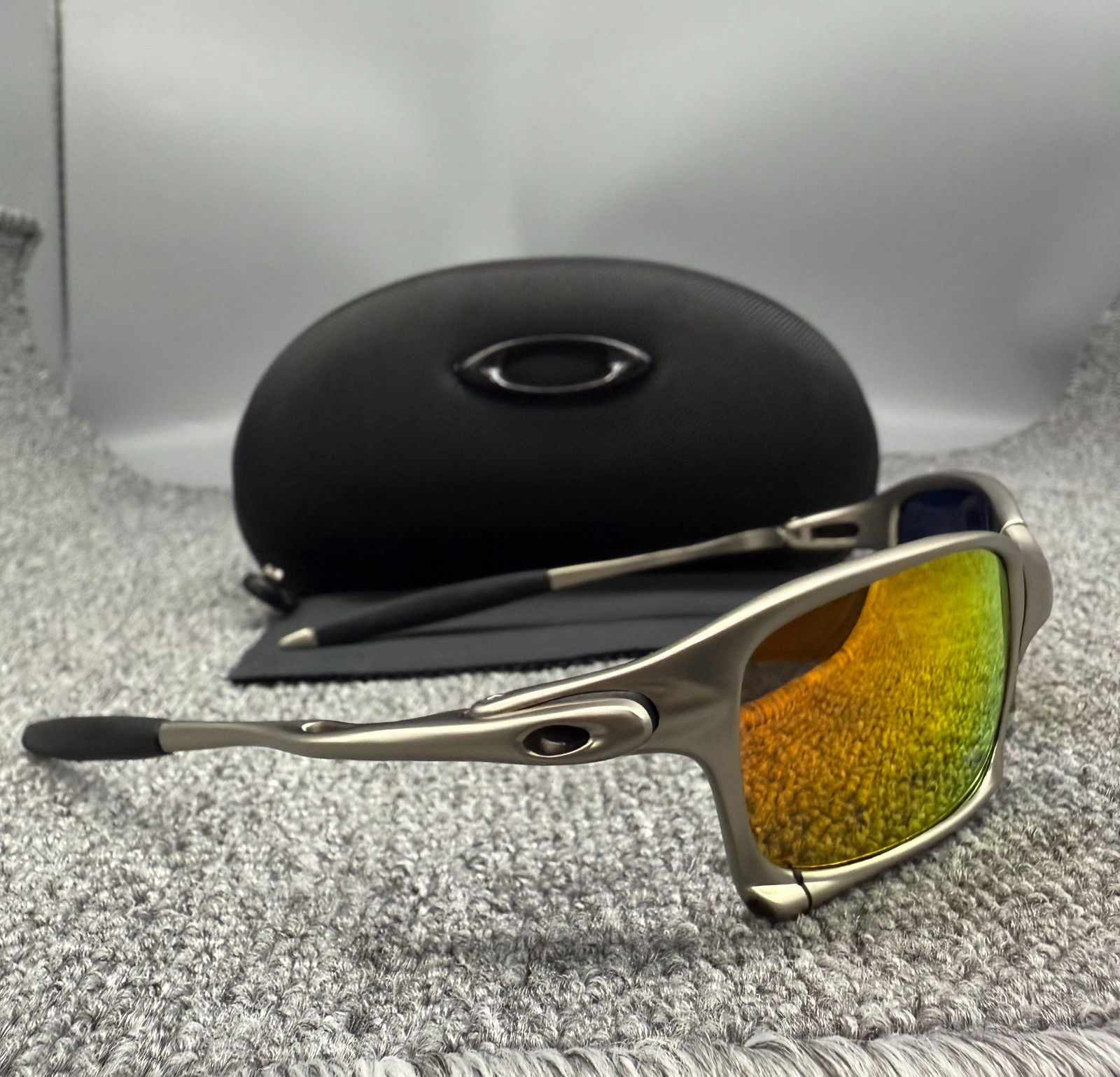 Oakley X-SQUARED X-METAL Finish Sunglasses-Oakley Ruby Lenses