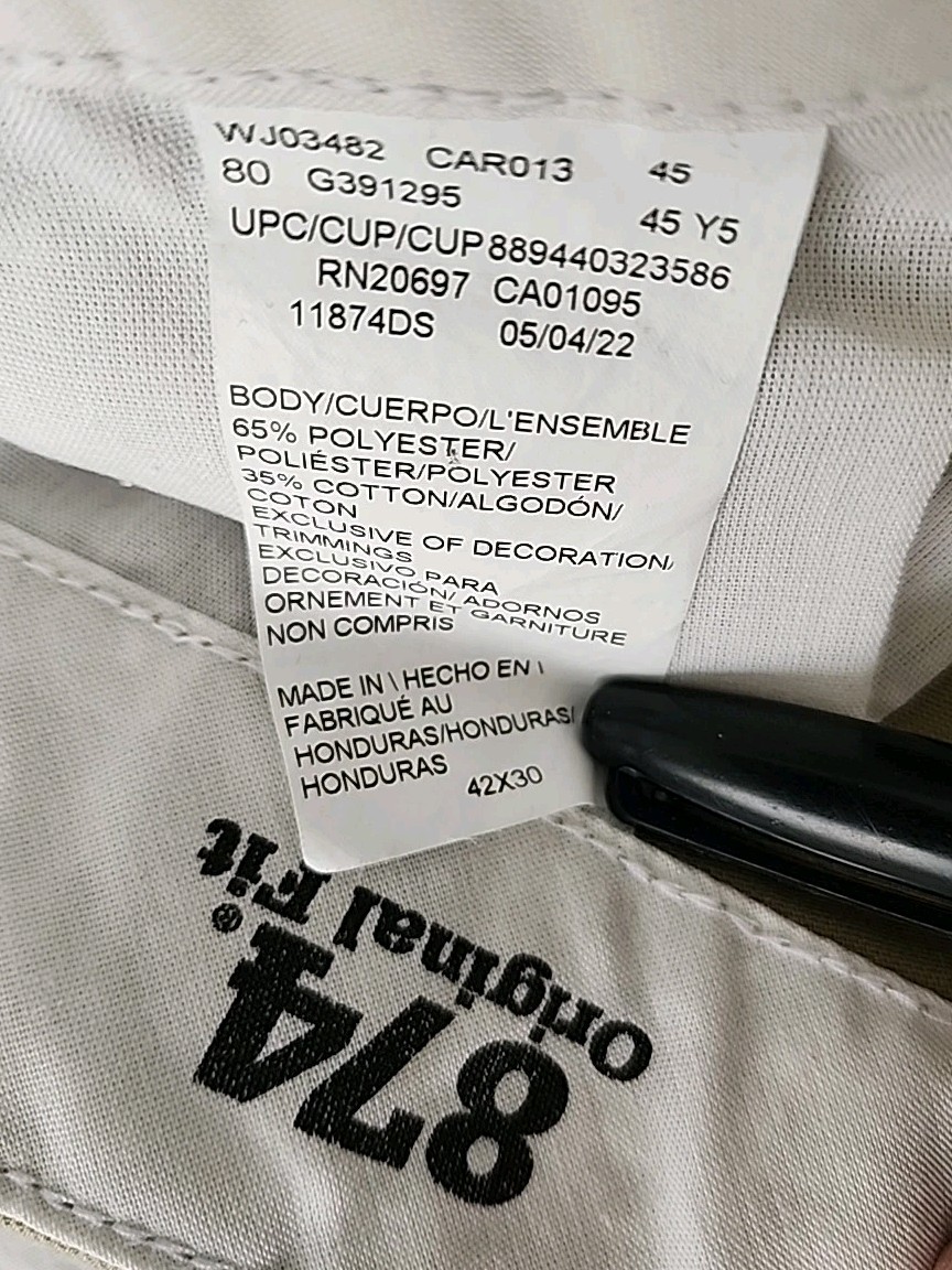 Dickies 874 Original Fit FLEX Men’s 42×30 Tan Pants Work Play Straight Leg NWOT