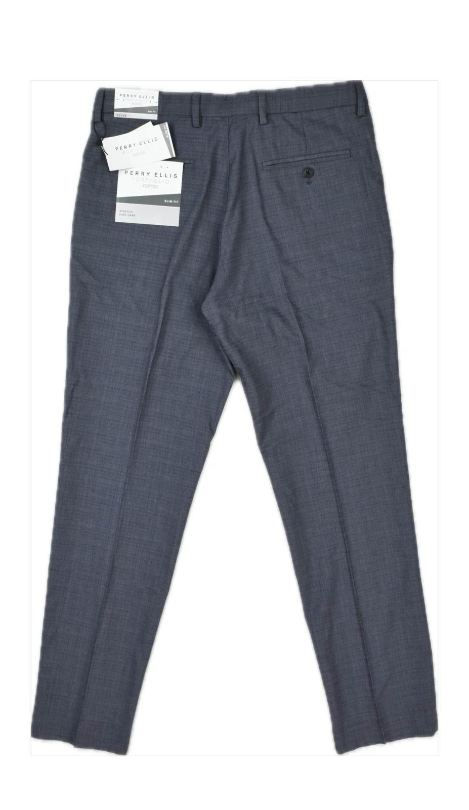 Perry Ellis Men’s Slim-Fit Flat Front Dress Pants Size 29 X 30 New $95 5RFB0141