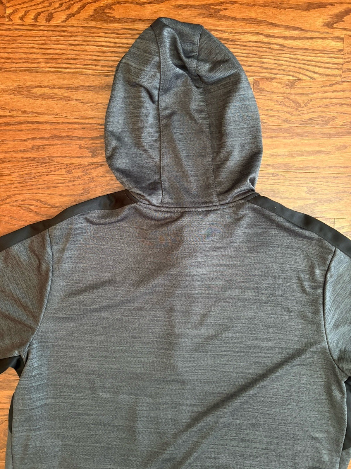 Russell Dri-power 360 full Zip Hoodie Men’s XL Gray Bungee Cord Hood Long Sleeve