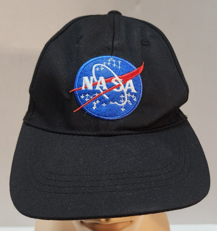 NASA N A S A Logo Adjustable Black Hat Baseball Cap Outer Space Astronaut New