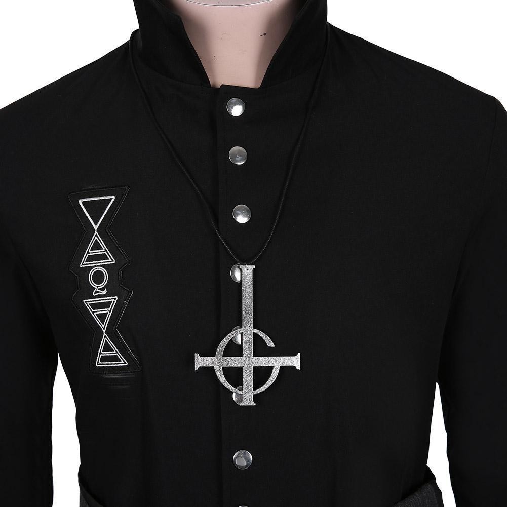 Ghost B.C. Nameless Ghoul Cosplay Costume Unisex Swedish Band Ghost Long Jacket