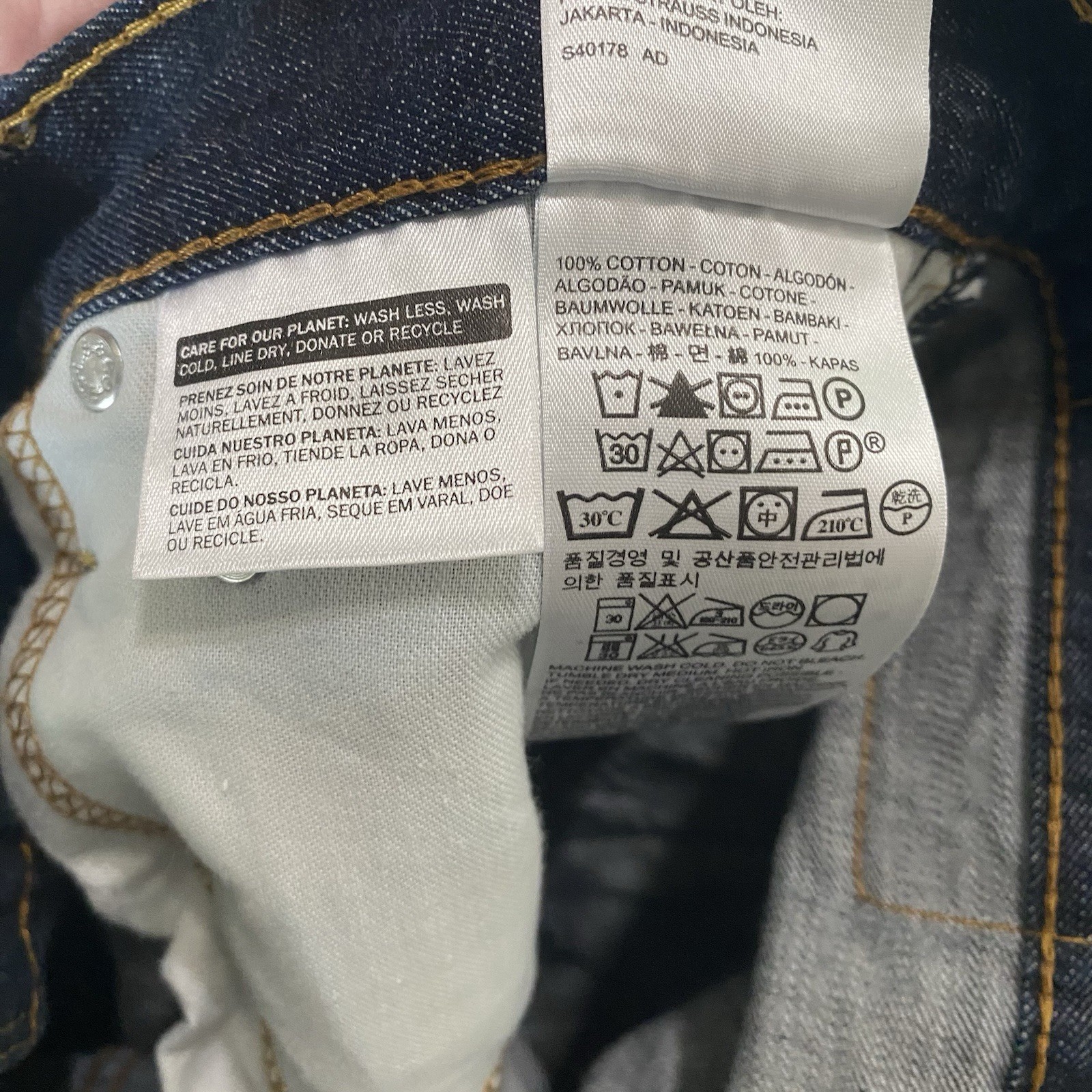Levi’s 569 Loose Straight Jeans Men’s 34×28 Dark Wash Y2K Baggy Cotton Grunge