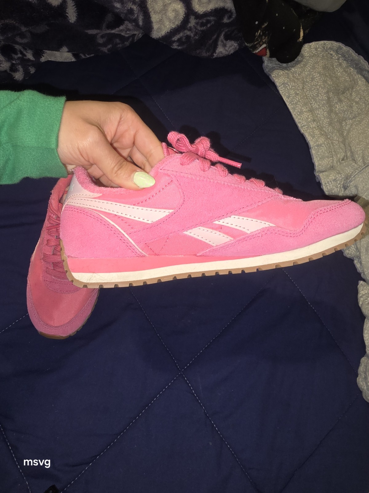 Reebok Pink/White Low Top Lace-Up Athletic Sneaker Men Casual Activewear