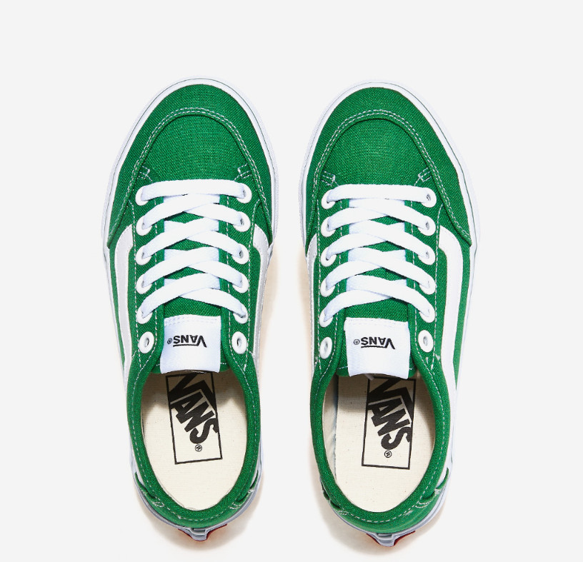 Vans Green White Low Top Sneakers Canvas Skate Shoes Unisex Casual Fashion