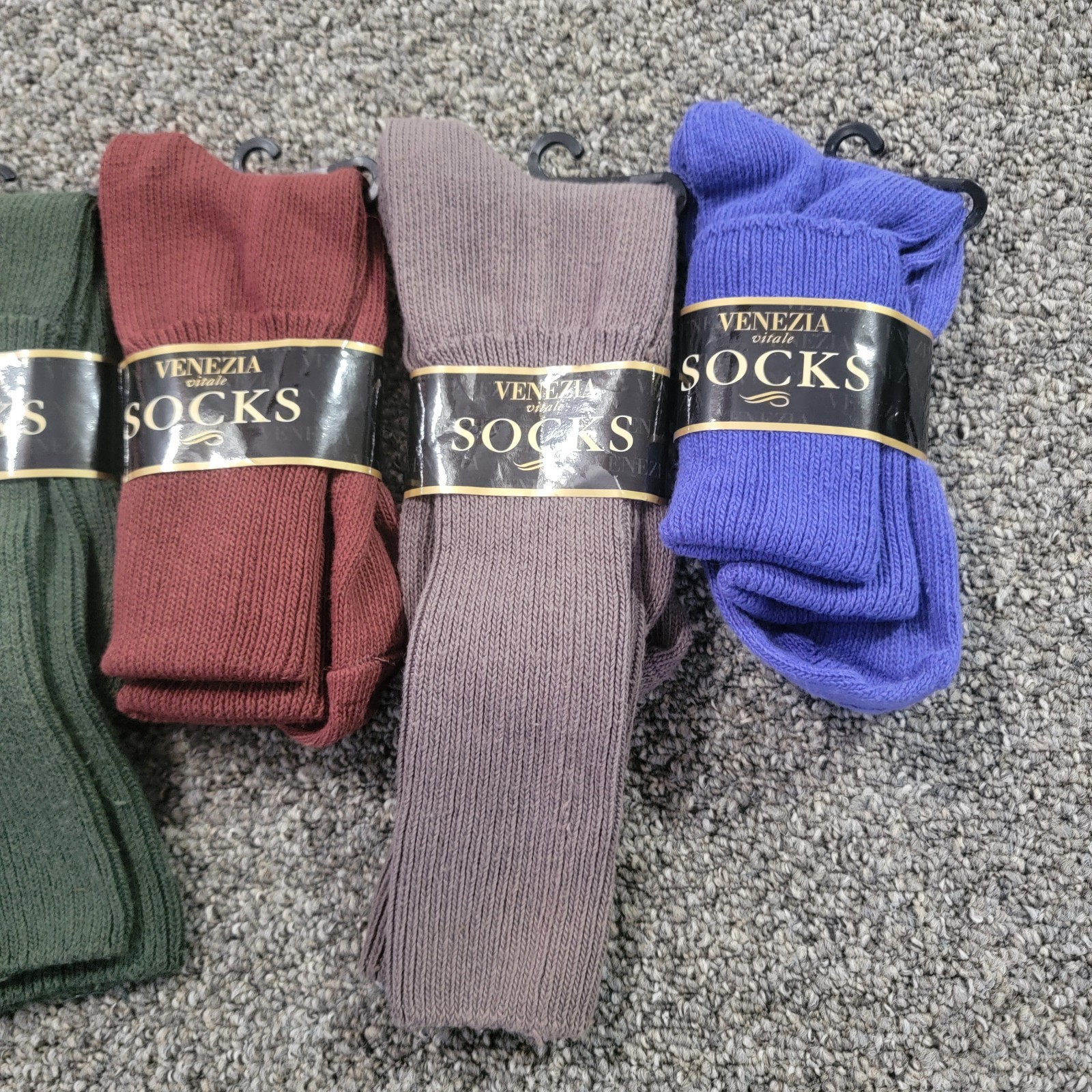 Vtg Venezia Vitale Turn Cuff Slouch Socks Sz 10-12 Cotton Nylon USA – Lot Of 5