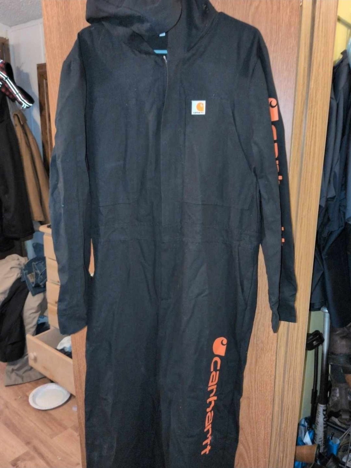 Carhartt insulated coverall black quilted lined workwear jumpsuit men’s workwear