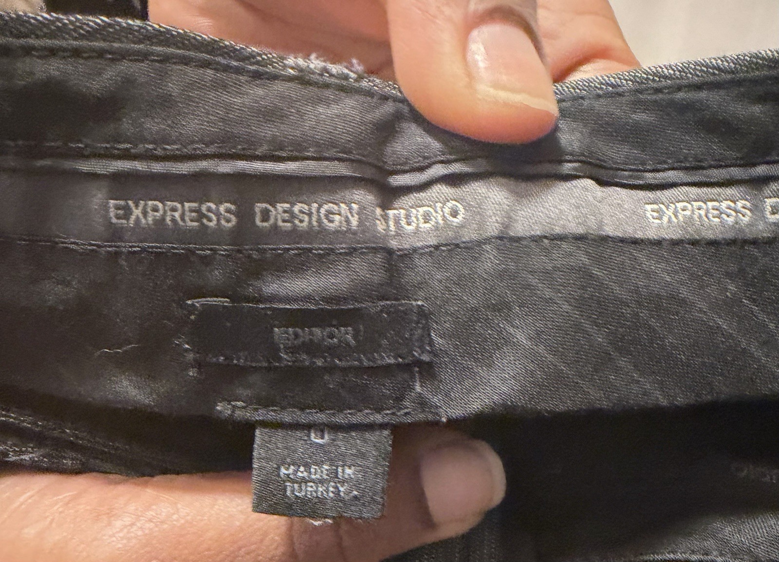Express Design Studio Editor Womens Gray Pinstripe Dress Pants Size 0 Career