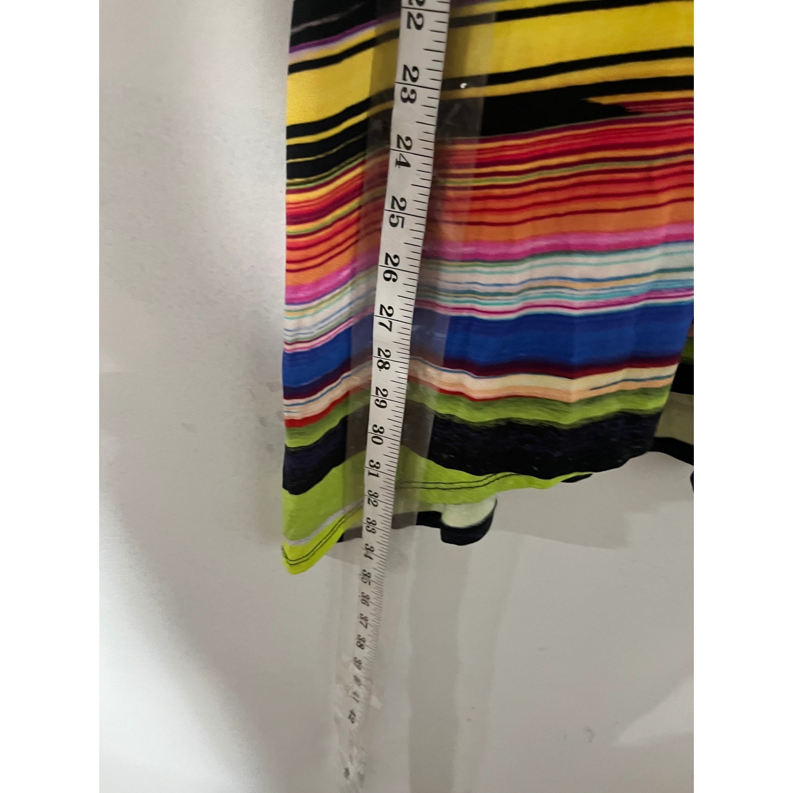 Joseph Ribkoff Multi Color Abstract Stripe Sleeveless Tunic Top 25347 Medium