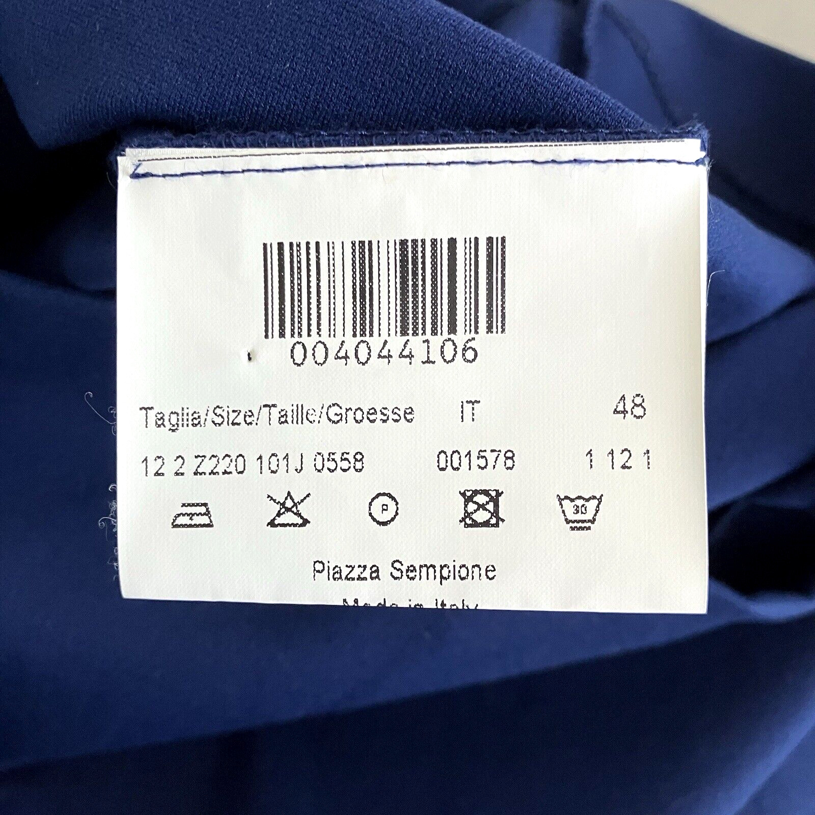 PIAZZA SEMPIONI XL Dark Blue Whimsical Pleated Sleeveles Stretch Top 48 Italy