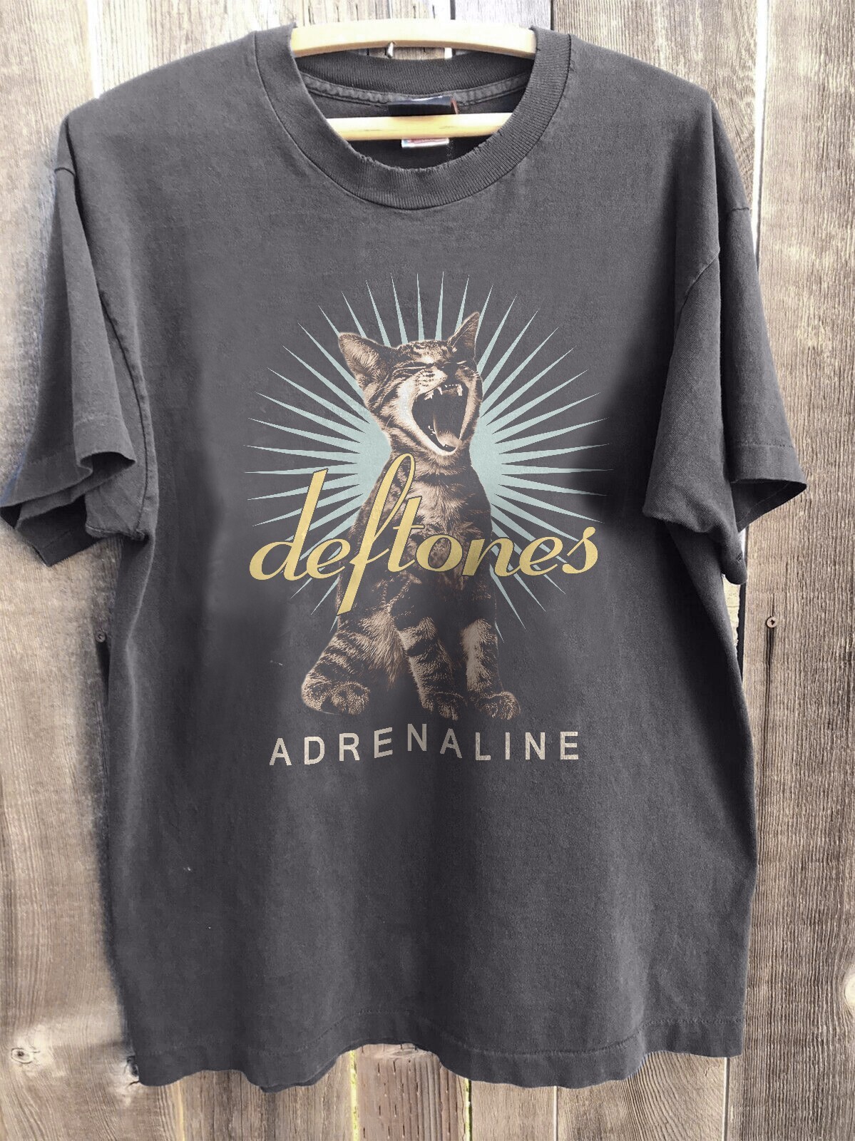 Deftones Screaming Cat Adrenaline Vintage Graphic Tee