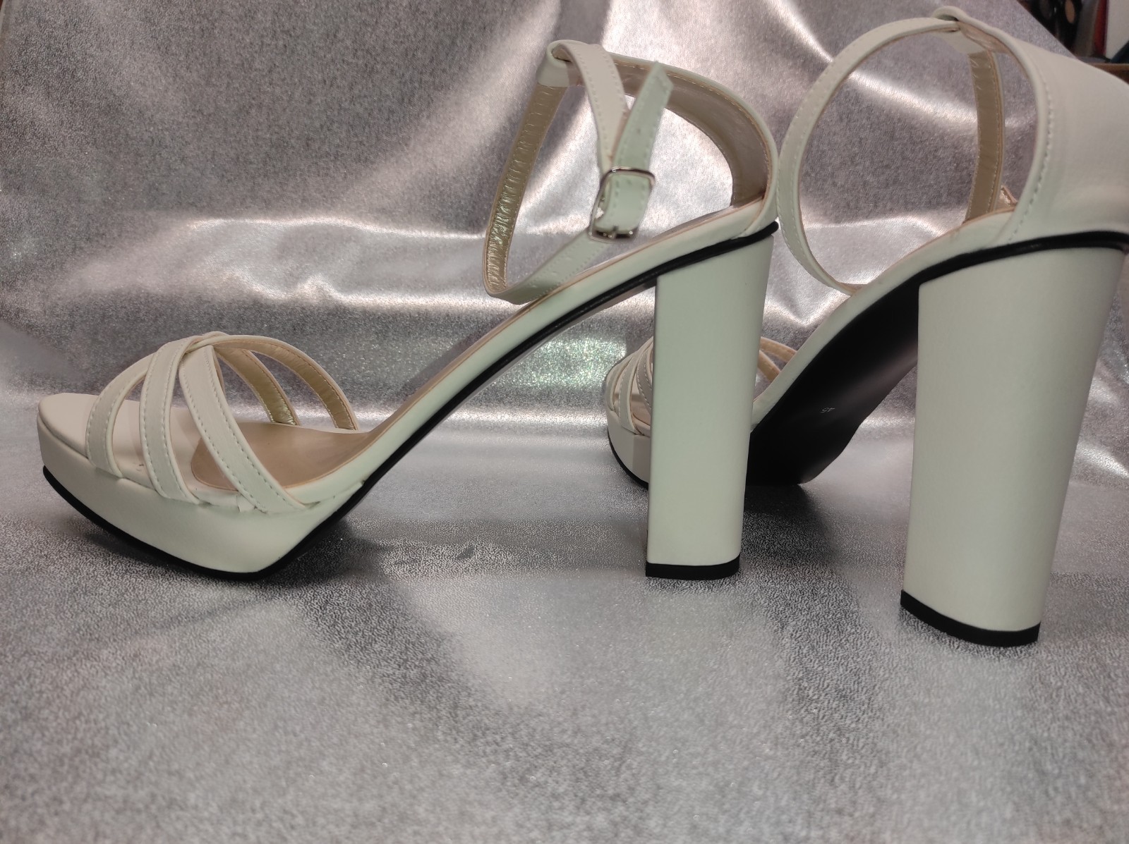 Sandals leather chunky 37 38 39 40 41 42 43 44 45 46 47 platform 2cm heel 13cm PL