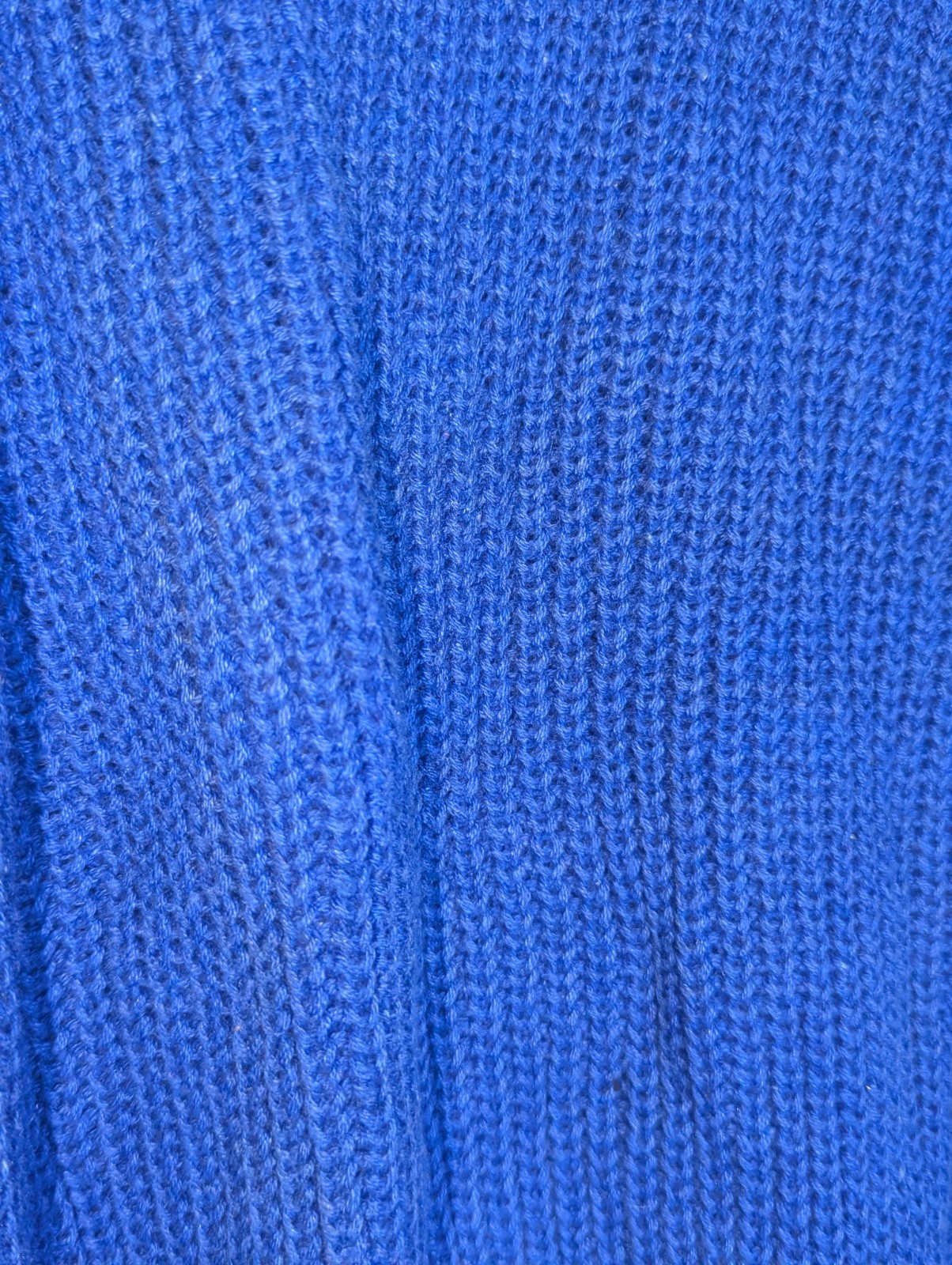 Vintage Picket & Post Women’s Royal Blue Crew Neck Knit Shaker Sweater Size M