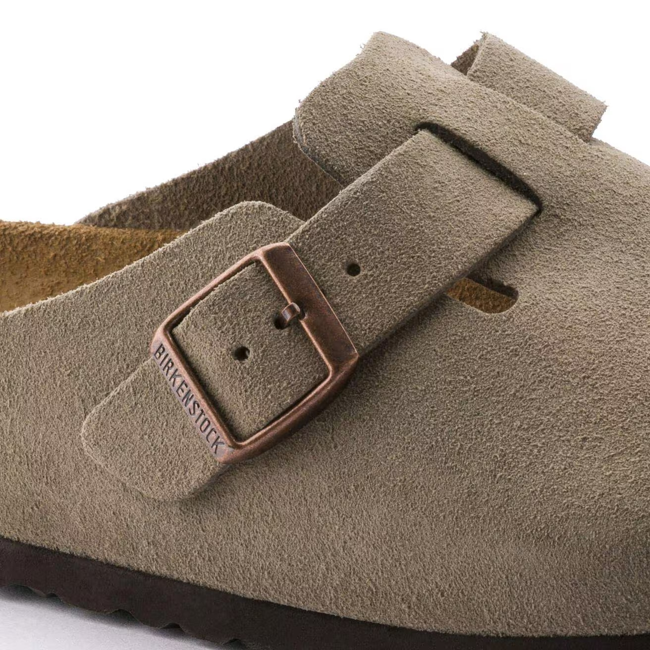 Birkenstock Boston Soft Footbed Suede Leather Clog Shoes Taupe/Black/Mocha/Mink