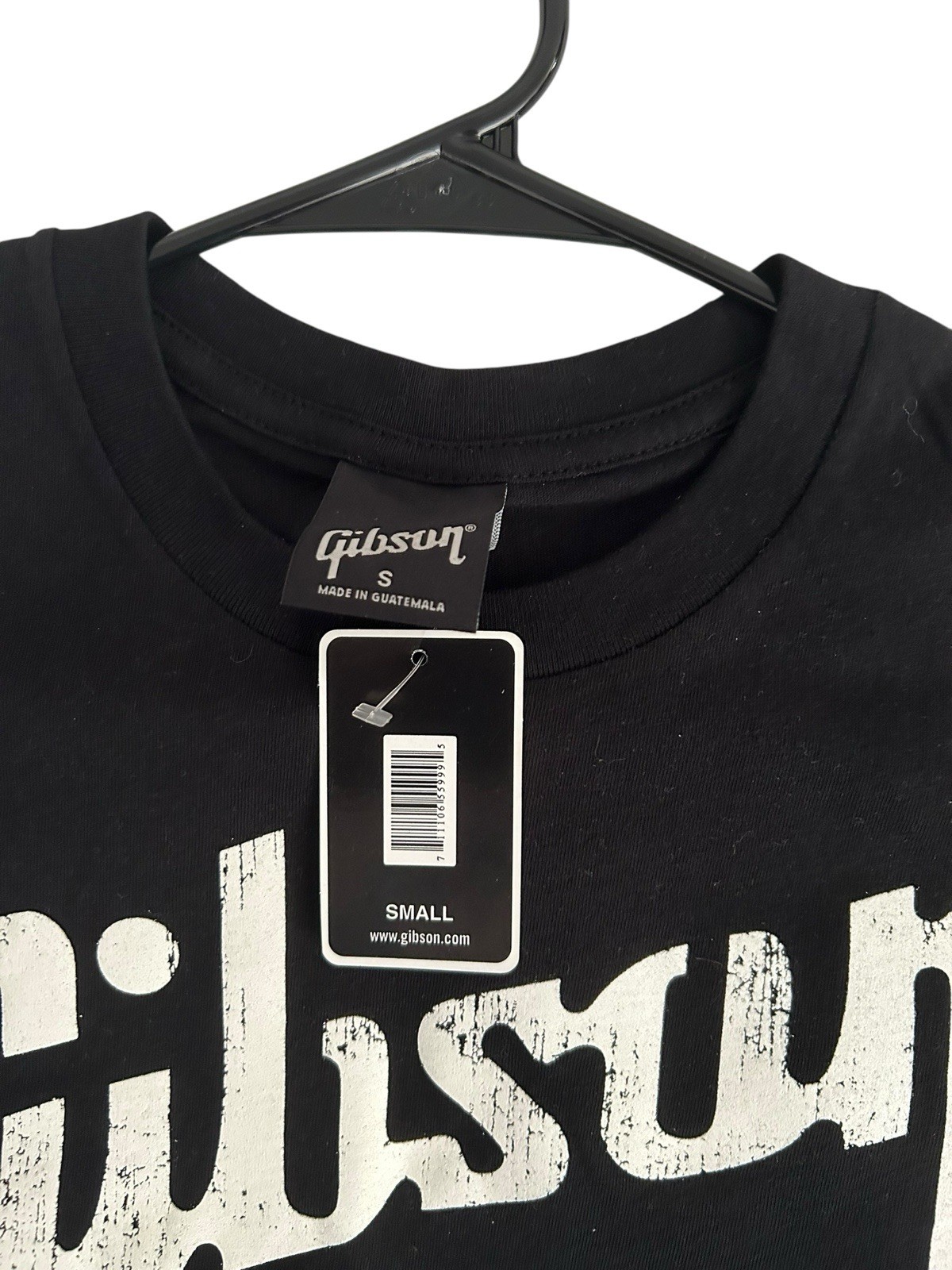 Gibson Guitar Heavy Cotton Black Unisex T-shirt Size Small NWT Les Paul Tee