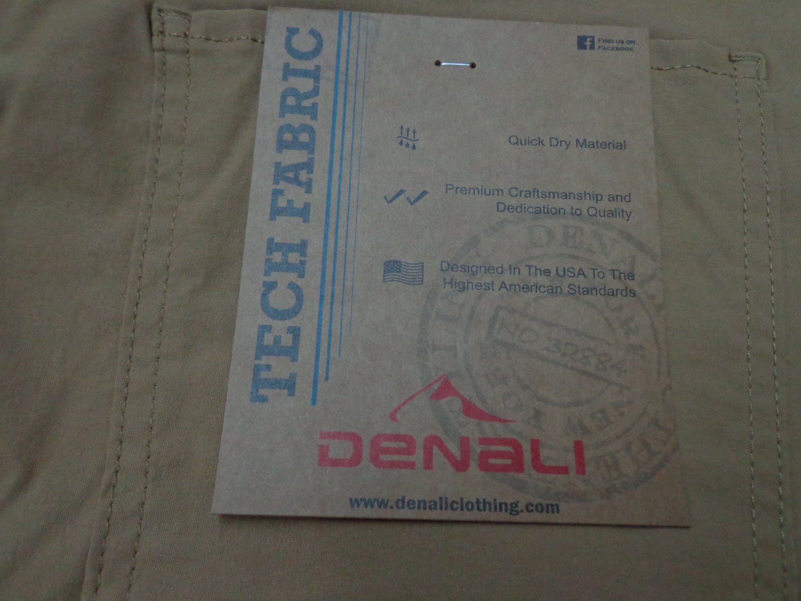 DENALI Moccasin Brown Tech Fabric Stretch Pants NWT 38 /32 MSRP $54