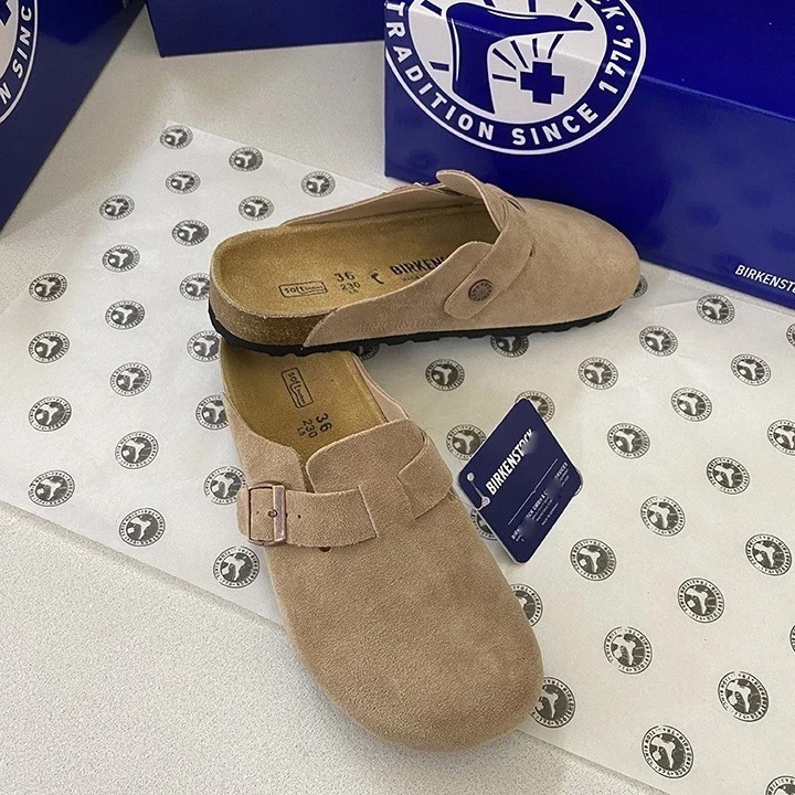 Birkenstock Boston Soft Footbed Suede Leather Clogs Comfort Shoes 35-46