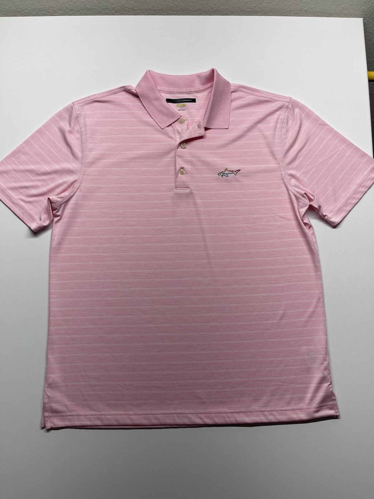 Greg Norman PlayDry Men’s Polo Golf Shirt (Large) Short Sleeve. Sku#0038