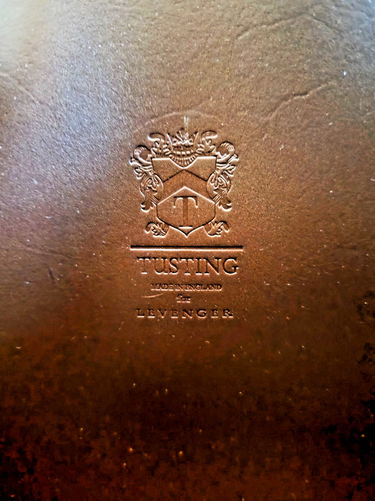Tusting For Levenger English Leather Satchel Messenger Bag Made In England