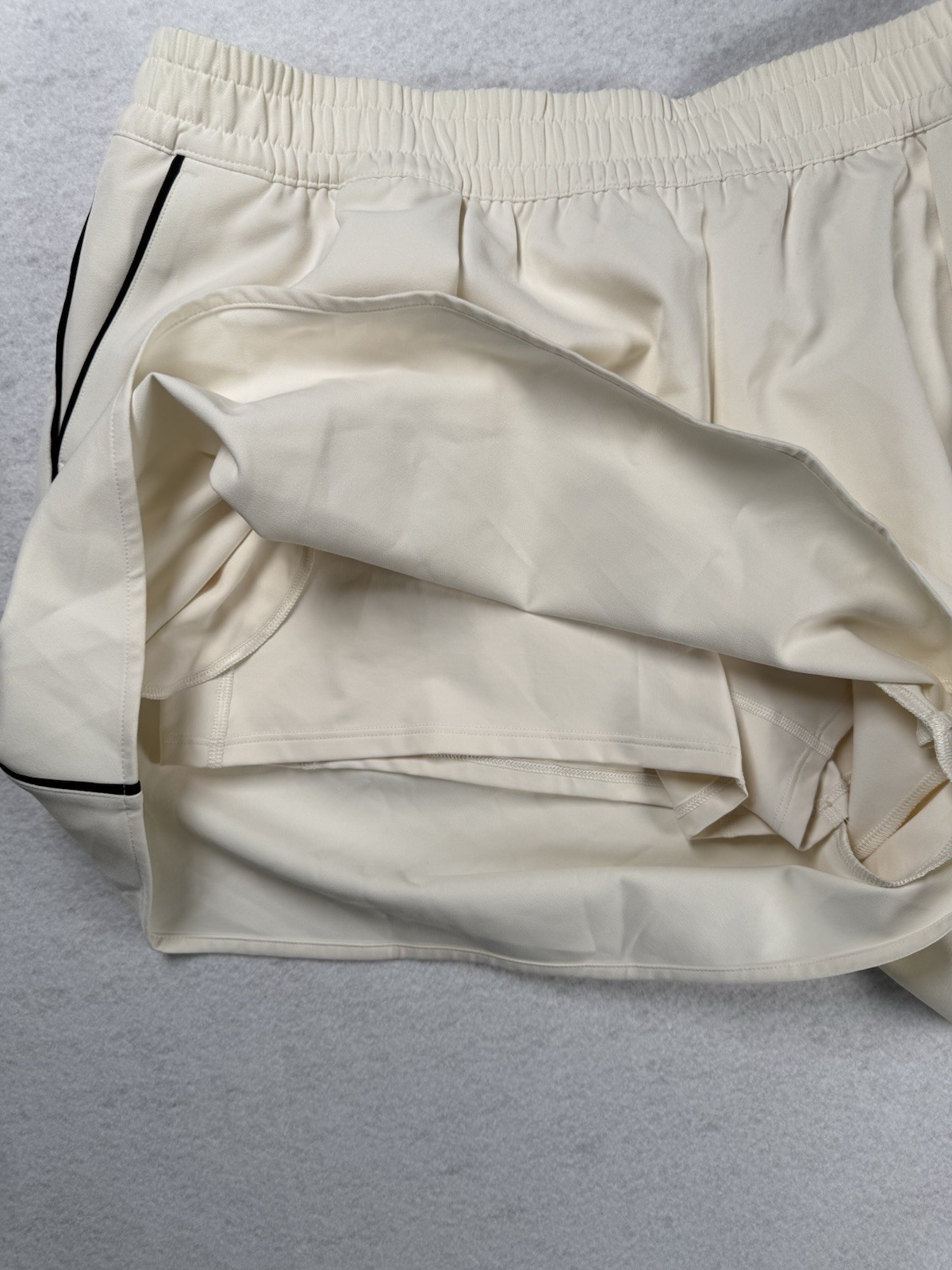 CALIA Golf Skort XXL Ivory/Black Pull-On Relaxed Fit Built-In Shorts