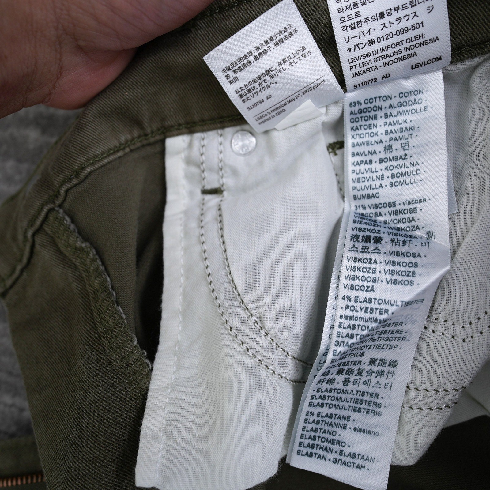 Levis Classic Straight Leg Jeans Womens 6M Olive Green Mid Rise New Tag 30×30.25