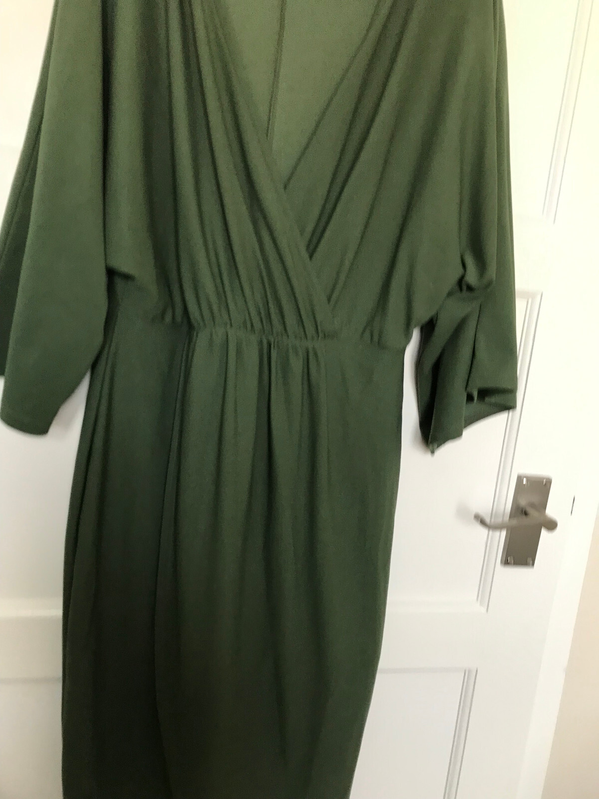 Pretty Little Thing Green 3/4 Wide Sleeve Tunic Dress UK Size 10 PLT