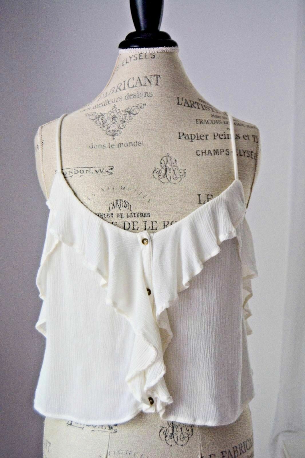Urban Outfitters Ruffle Crop Tank Boho Balletcore Cottagecore Vintage Romantic
