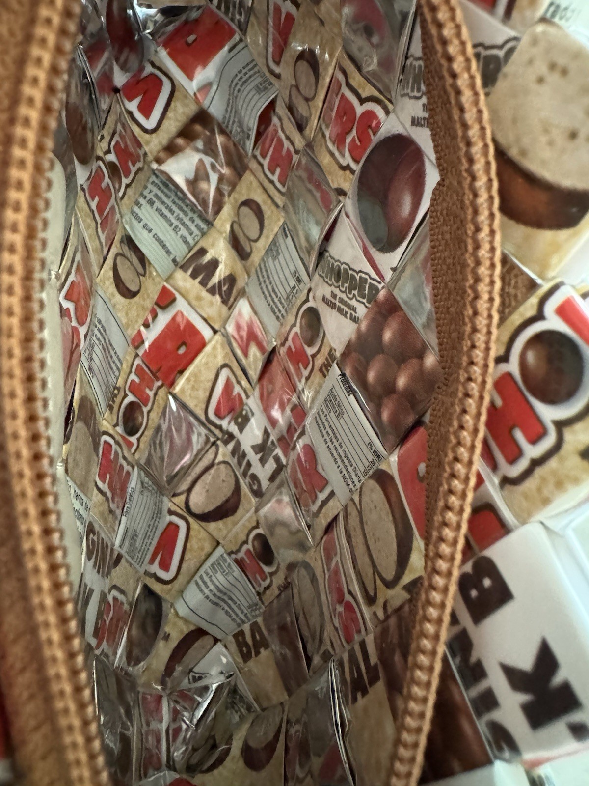 New Nahui Ollin WHOPPERS Candy Wrapper Wristlet Bag Clutch Wallet Zipper