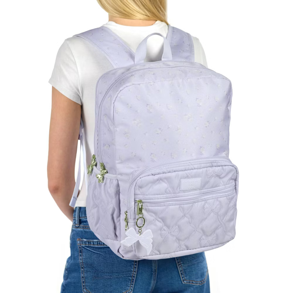 LoveShackFancy – Yoobi Everblooming Rosettes Ditsy Backpack Breezy Blue