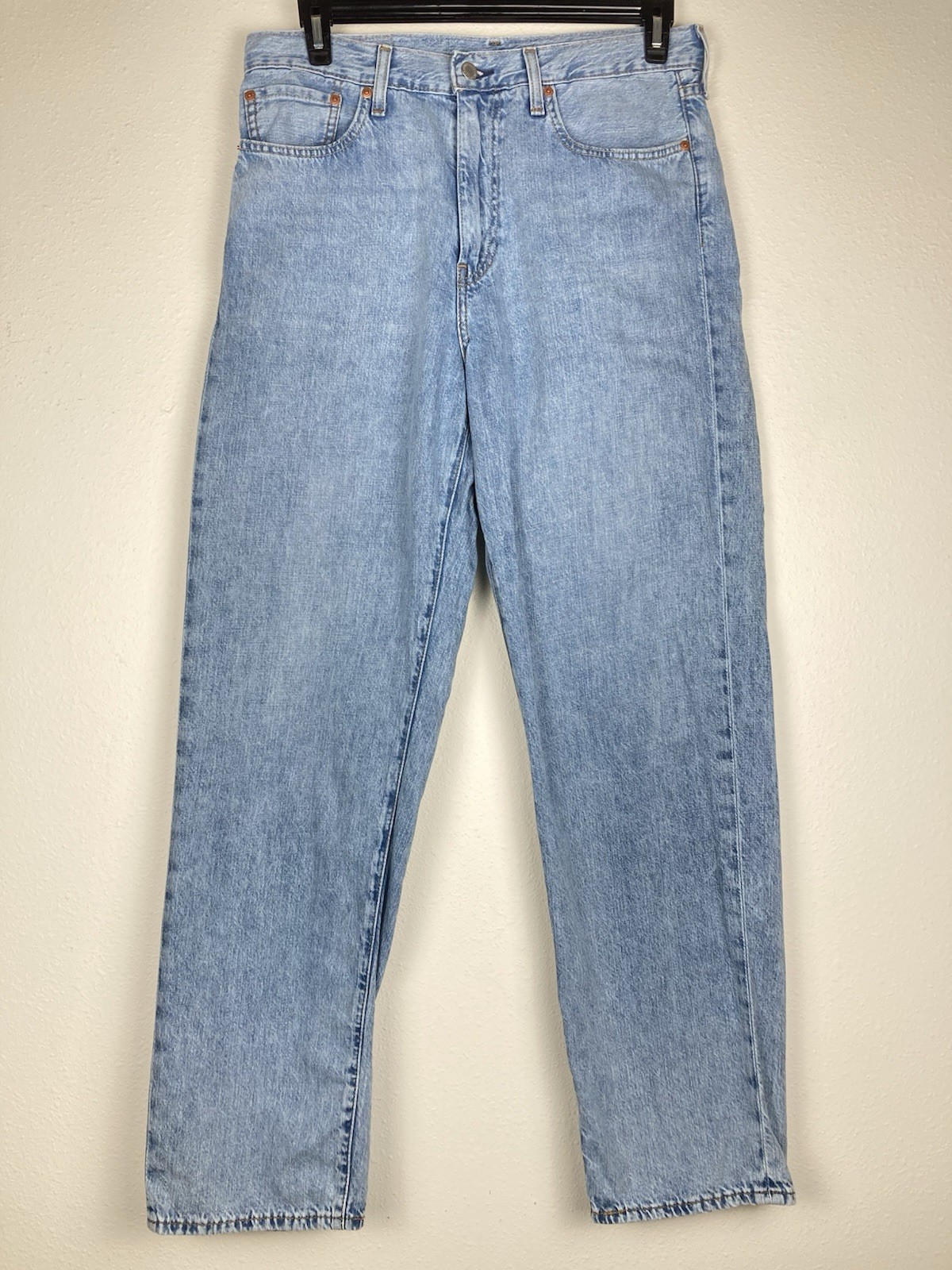 LEVIS 568 PREMIUM BIG E RELAXED STRAIGHT JEANS COTTON LINEN BLUE MENS 32 X 32
