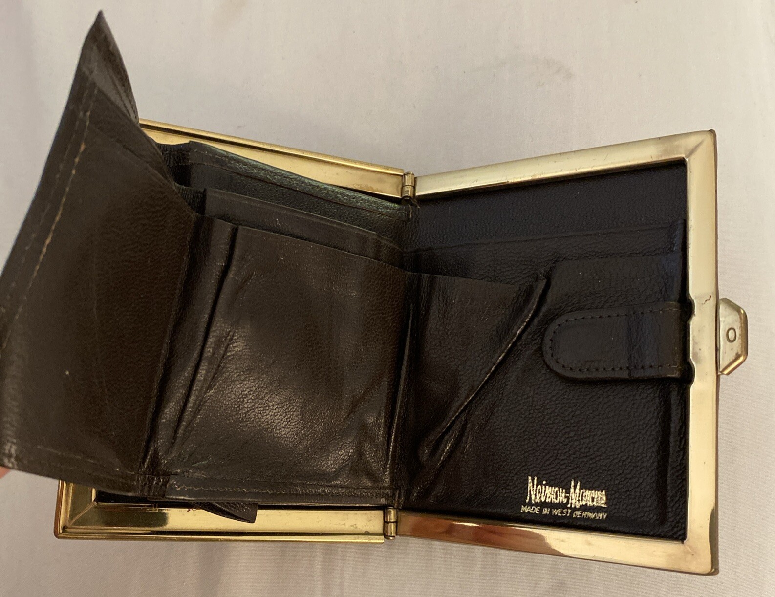 Vintage NEIMAN MARCUS West Germany Small Wallet Coin Purse Leather Rare!