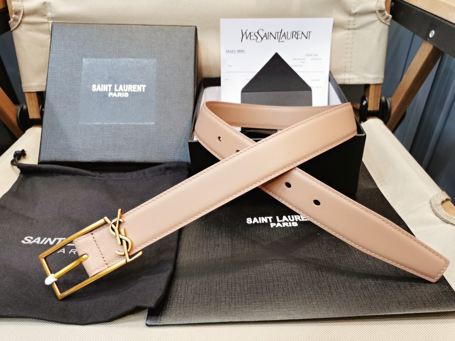 NEW Authentic Yves Saint Laurent Belt Width:3.0cm/1.18in YSL
