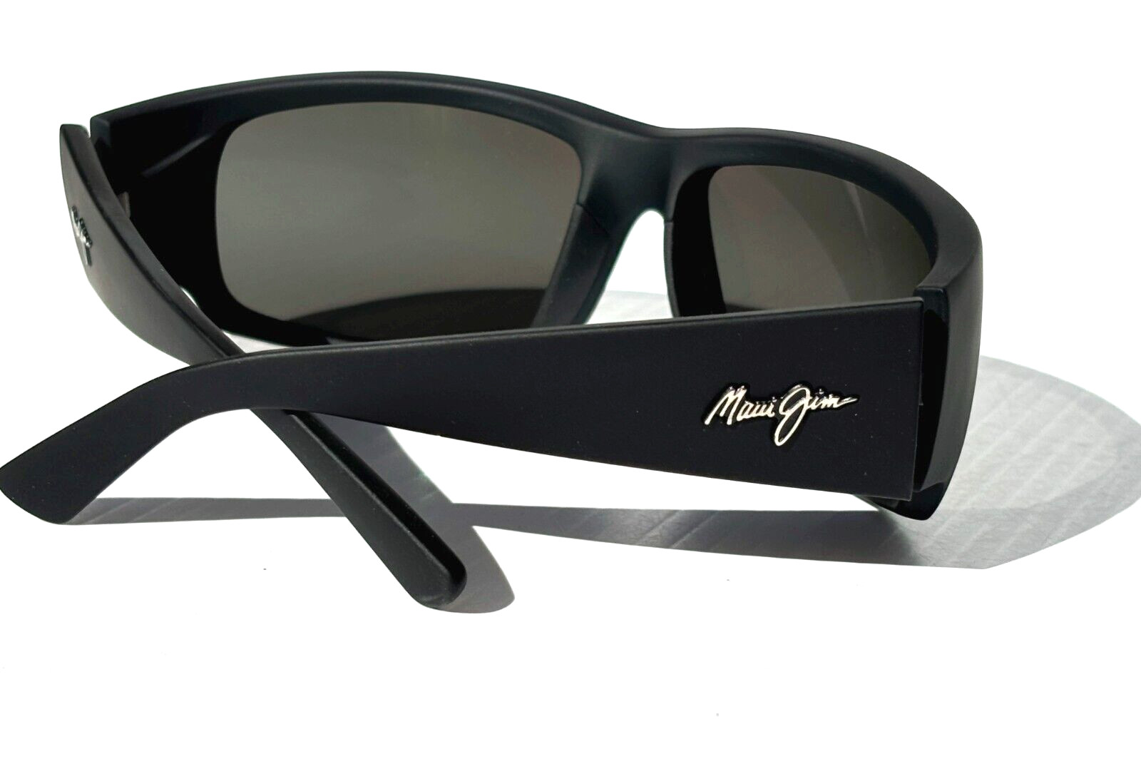 NEW Maui Jim WORLD CUP Matte Black Rubber POLARIZED Grey GLASS Sunglass 266-02MR