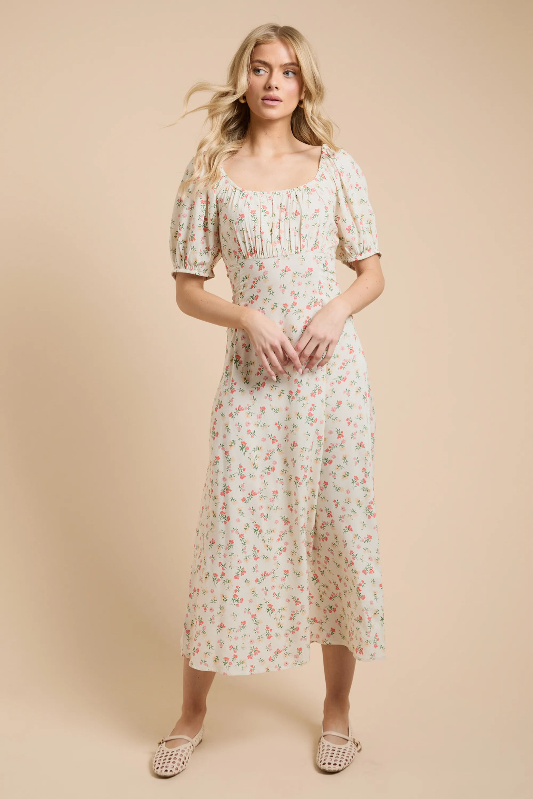 Dorothy Perkins Floral Midi Dress Womens Occasion Dresses