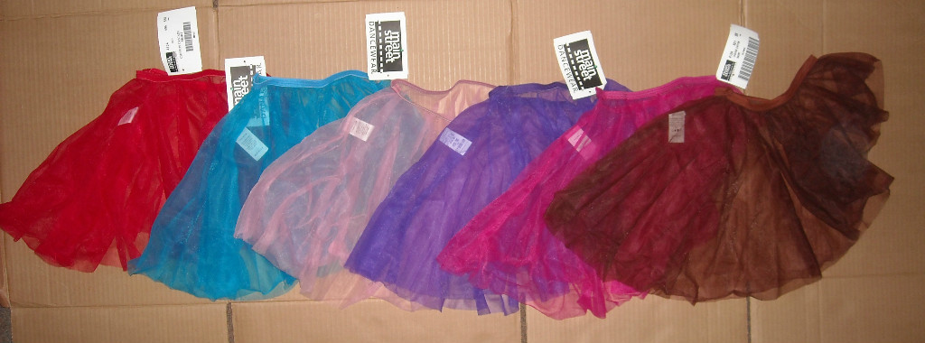 DANCE CHIFFON ASYMMETRICAL BALLET SKIRT MANY COLORS 1 layer ruffled girls/lady