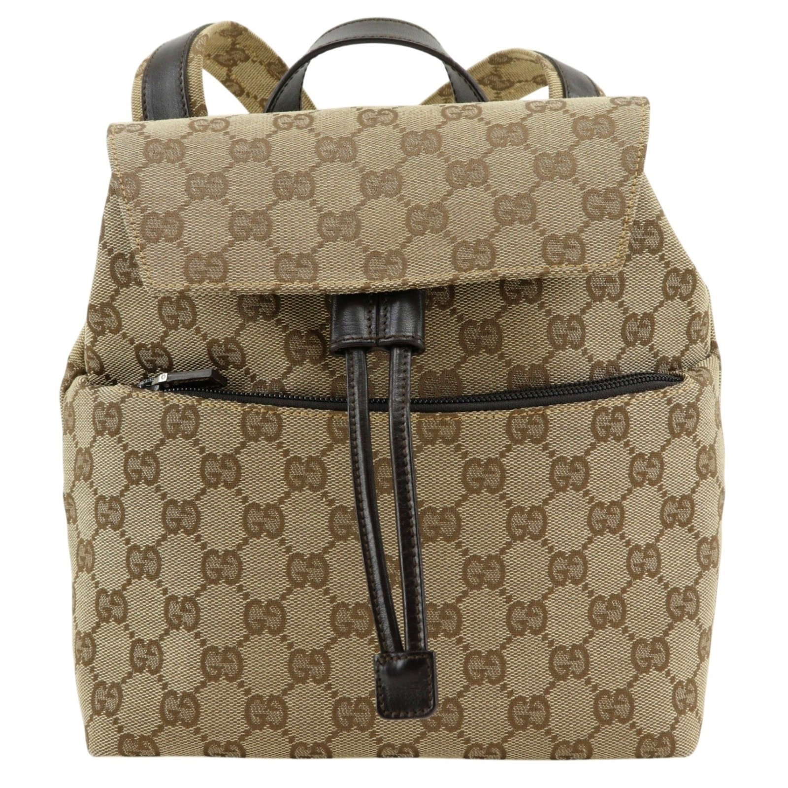 GUCCI Backpack Daypack 003.0242 Brown GG canvas Women