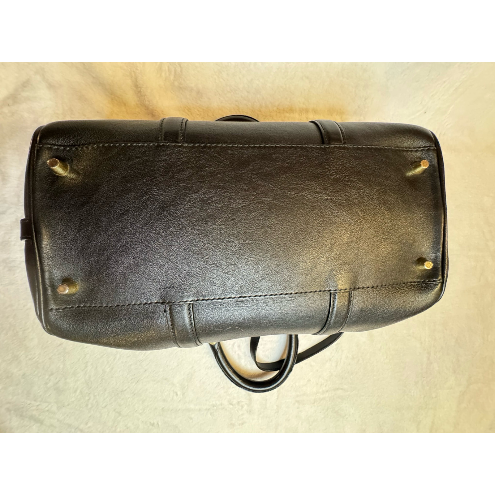 Burberry Chester Boston Bag Black Smooth Leather Gold Hardware Nova Check Lining