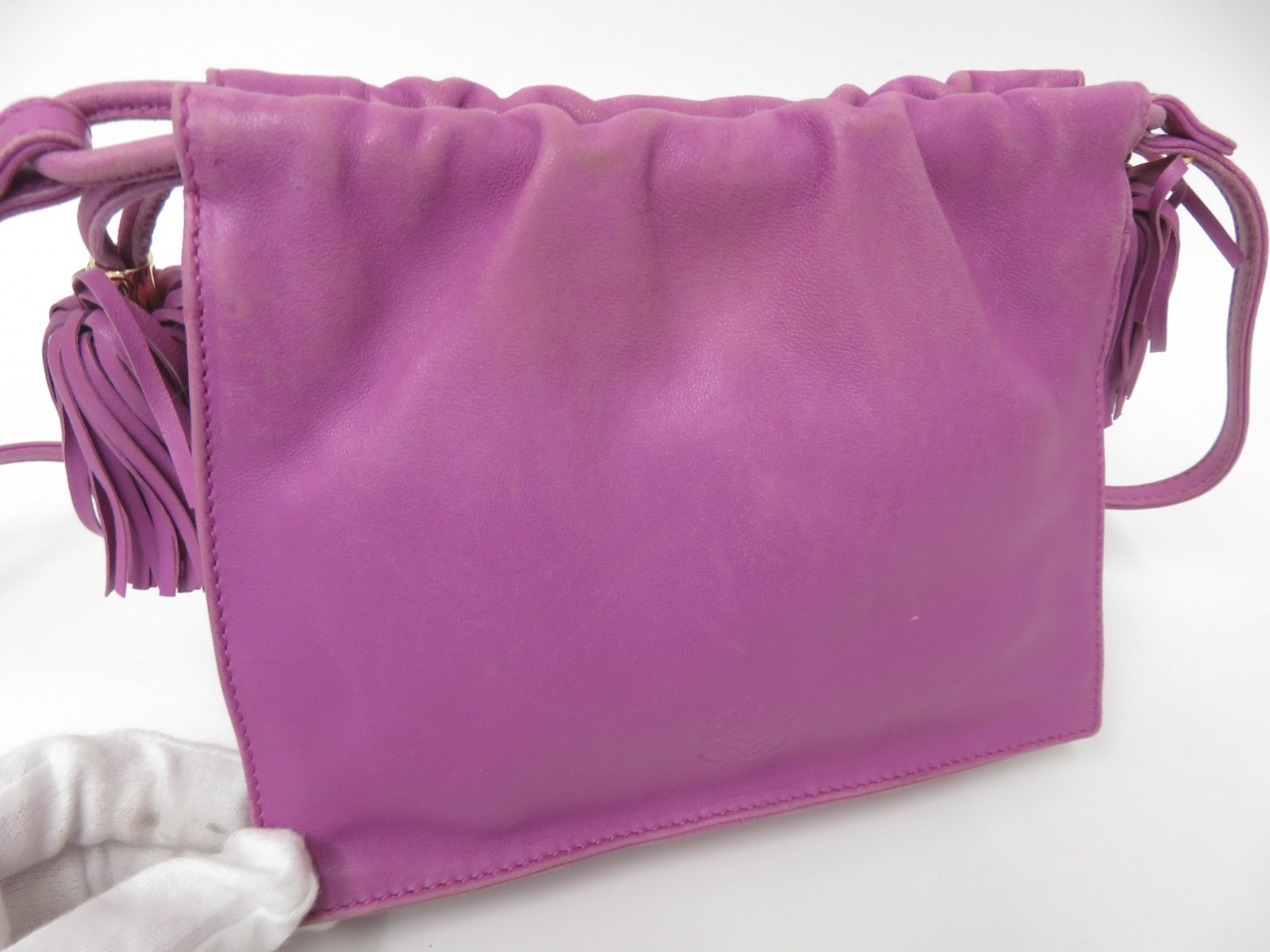 Authentic LOEWE Flamenco Lambskin Nappa Leather Shoulder Bag S#51068