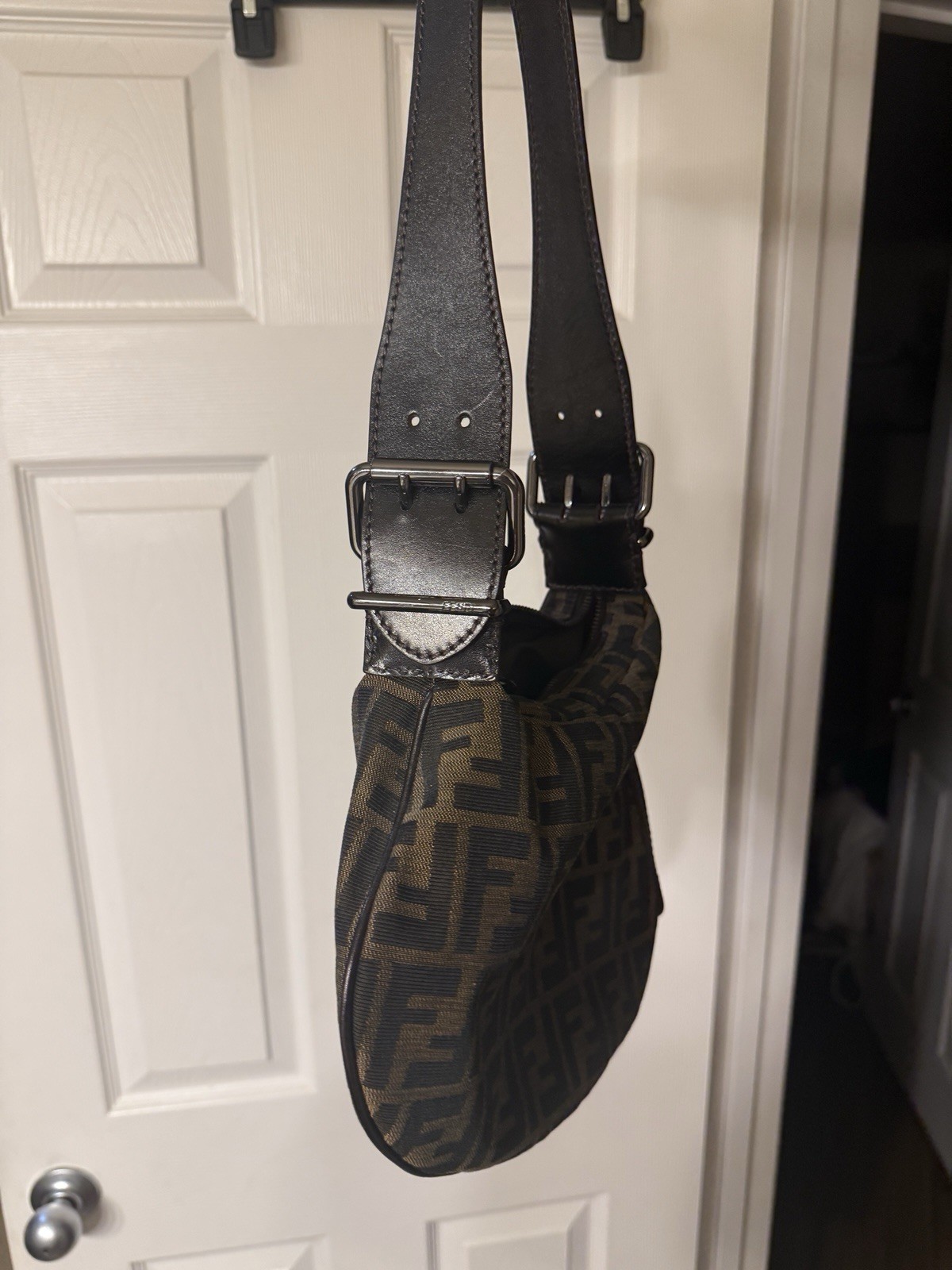 Fendi Zucca Y2K era Hobo Shoulder Bag early 2000s model