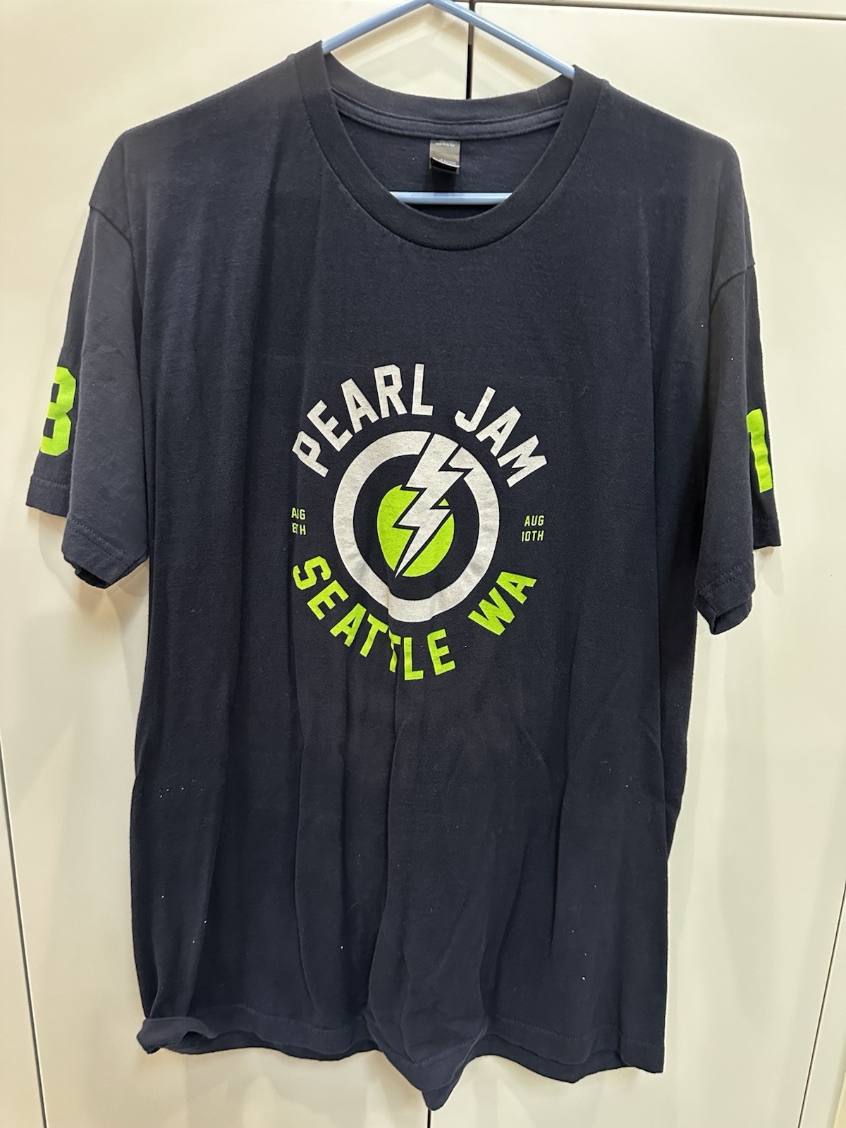 Pearl Jam 2018 Home Shows Seattle Shirt Jersey Original Owner Blue/Green – New!