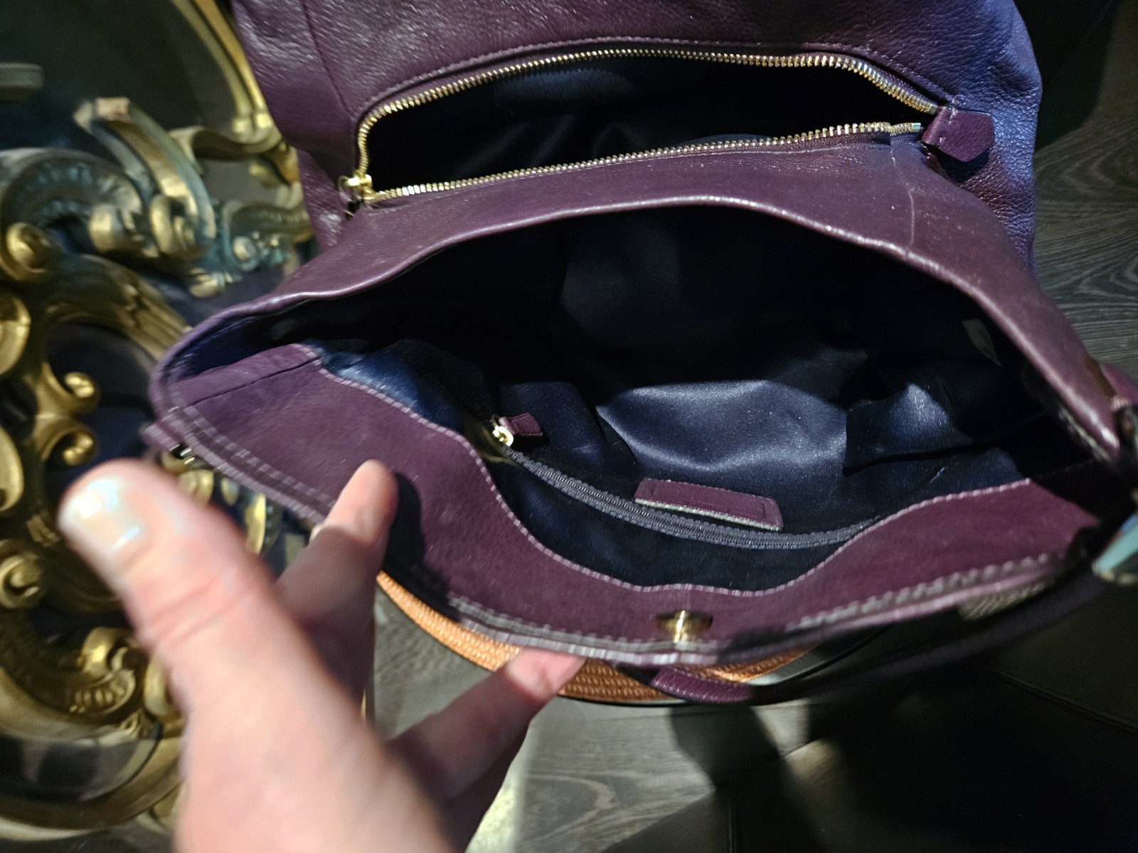 CoachMadison Phoebe Leather Tote Purple
